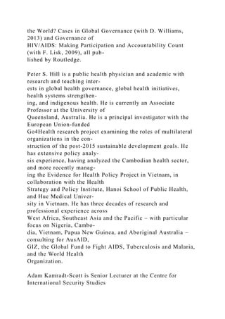 Global Health Governance A Comprehensive Guide to WHO and International Health Policies