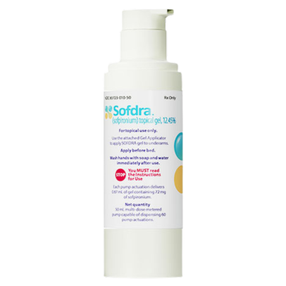 Sofdra topical gel treatment for excessive sweating